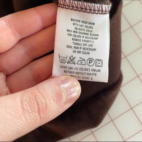 Liz Claiborne Liz Sport size XL brown velvet comfy pullover athletic lounge - Picture 8 of 16